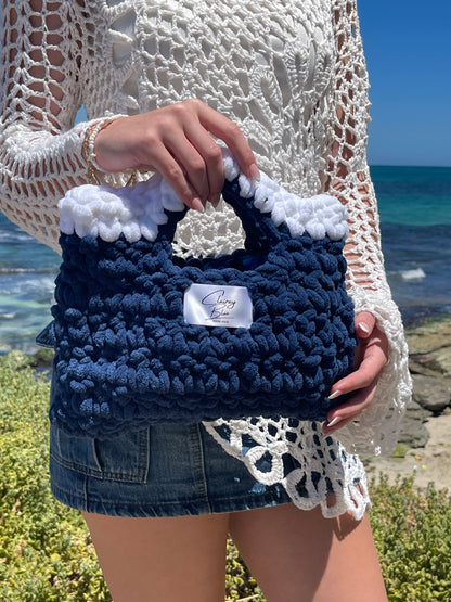 The Self-Control Crochet Bag in Navy