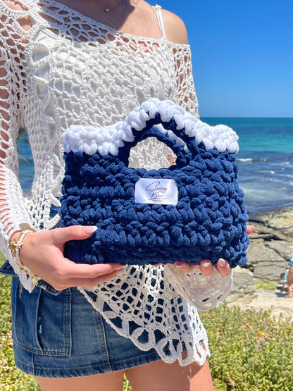 The Self-Control Crochet Bag in Navy