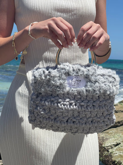 The Gentleness Bag in Grey Fluff