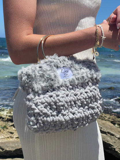 The Gentleness Bag in Grey Fluff