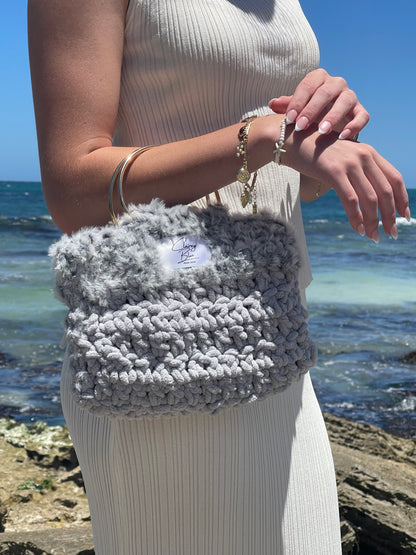 The Gentleness Bag in Grey Fluff